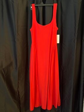 Derek Heart Red Maxi Scoop-Neck Dress